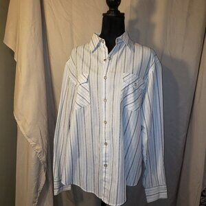 Vintage Select ODO Men's Striped Button-Down Shirt - L